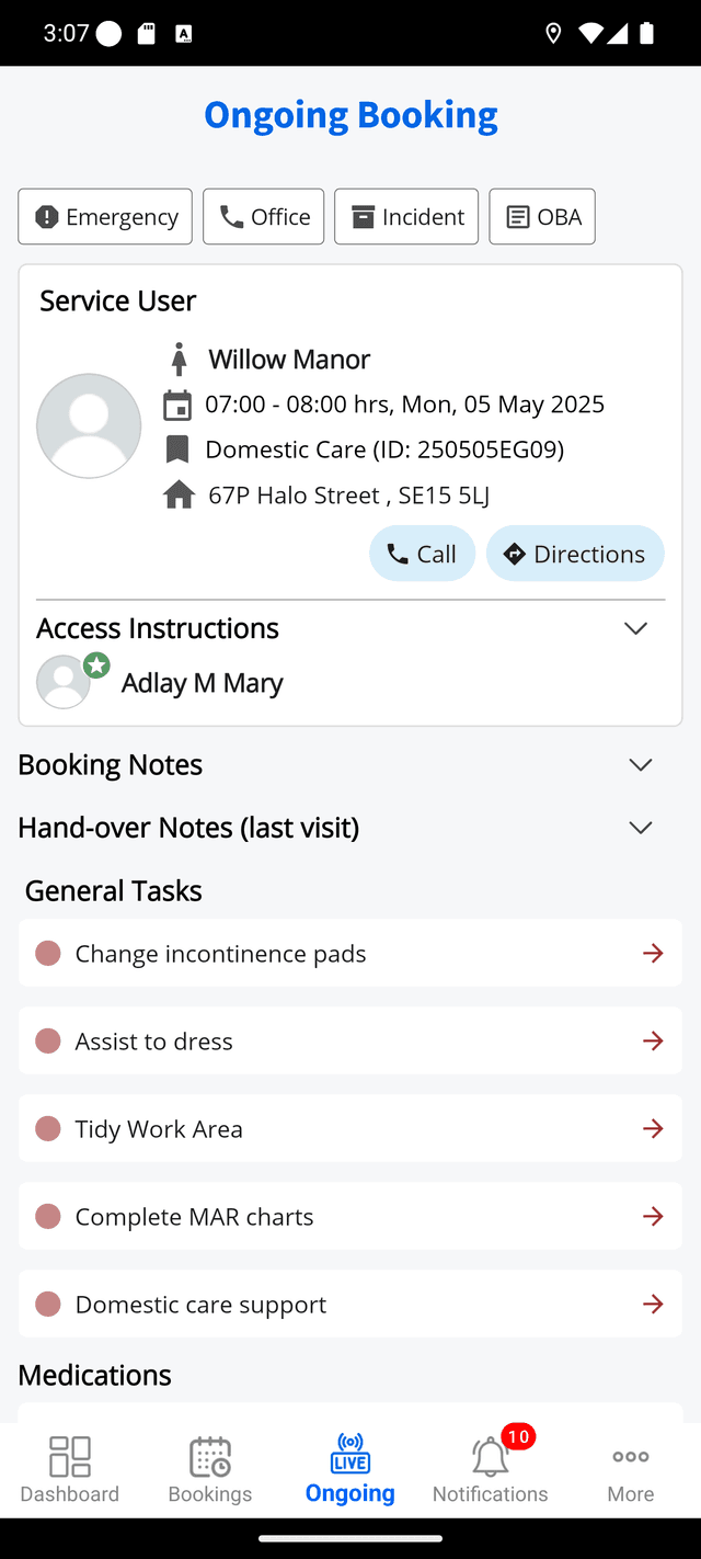 Mobile app screenshot